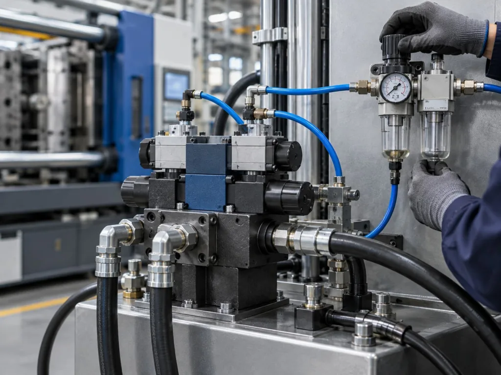 Acionamento pneumático para comando hidráulico industrial